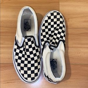 black and white checkered vans